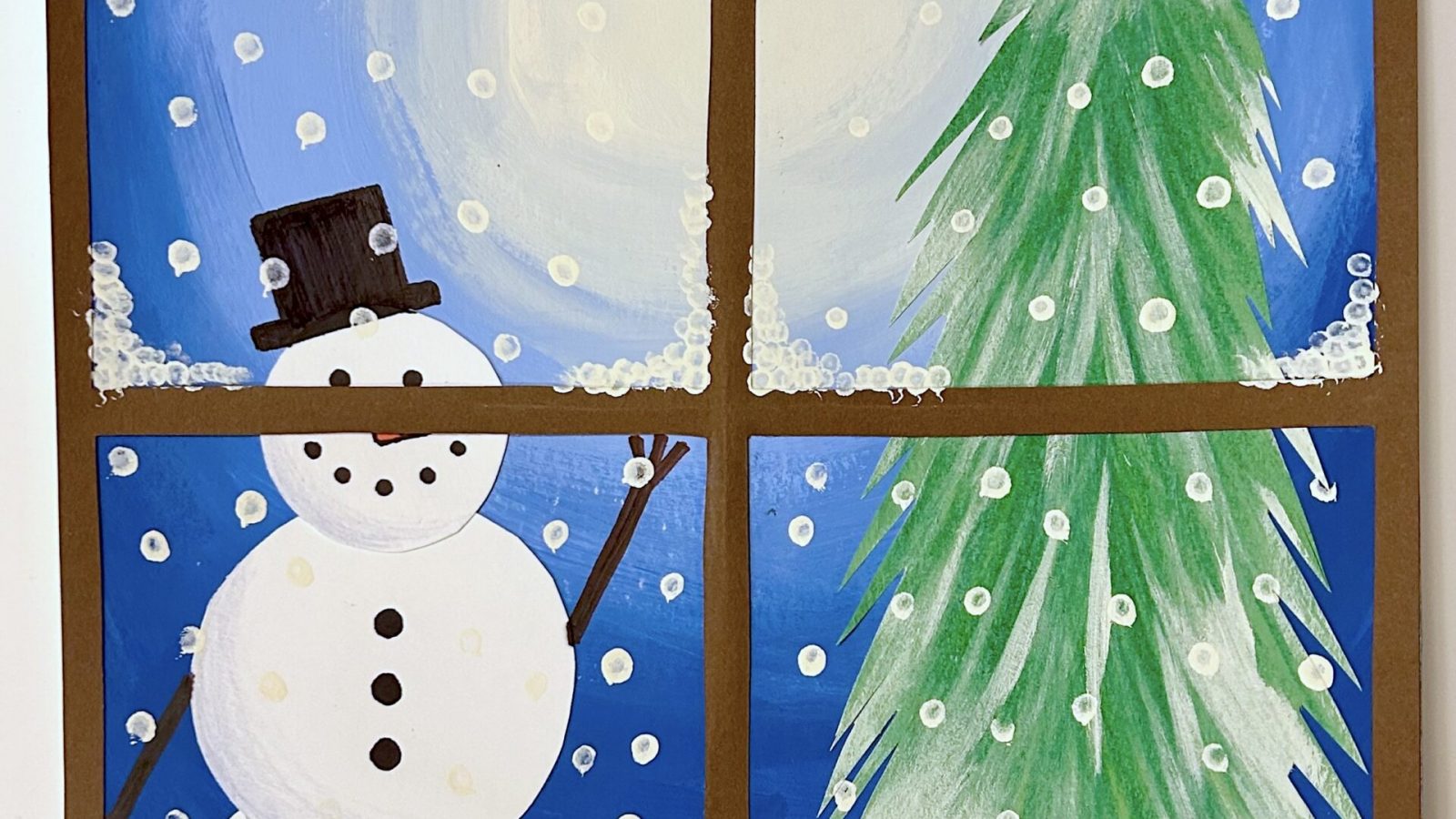 Snowy Collage Scene