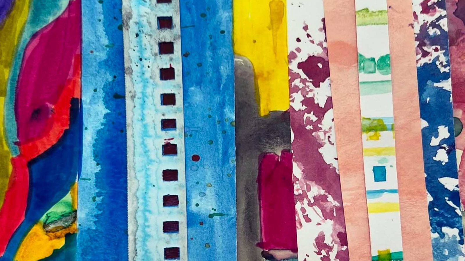 Modler Experimenting with Watercolor Paint Application